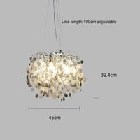 نجفة مودرن بتصميم مميز باللون الفضى مع رمادى مقاس...