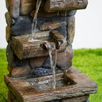 نافورة مياة بتصميم مميز لون بني مقاس 80x33x25 سم