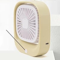 مروحة مكتب بتصميم مميز باللون الاصفر مقاس 20x20x20...