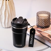 كوب حراري أسود فاخر بتصميم عصري يحافظ على حرارة مش...