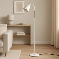 اباجورة ستاند بتصميم عصري باللون ابيض