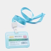 حامل بطاقة باللون أزرق x شفاف مقاس 8.5X5.4 سم