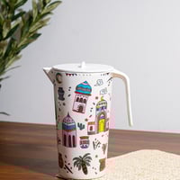 جك أبيض مزين برسومات ملونة بتصميم رمضاني – سعة 135...