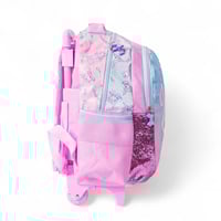 شنطة ترولي مدرسية بتصميم كرتوني لون ازرق ووردي مقا...