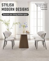 كرسي مفرد قماش بأرجل معدن باللون اوف وايت مقاس 80x...