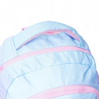 شنطة ظهر مدرسية بتصميم مميز لون ازرق ووردي مقاس 30...