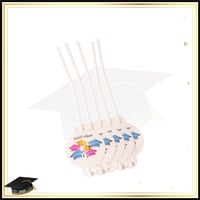 شفاط عصير بتصميم قبعة بعبارة (مبروك التخرج) لون اب...