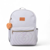 مجموعة شنطة ظهر مدرسية تولي 4 في 1 بتصميم قلوب لون...