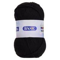 خيوط غزل يدوي لون اسود - 100 جم