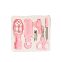 طقم العناية للاطفال لون وردي - 6 قطع