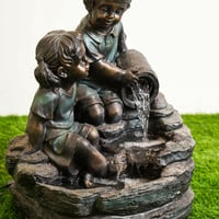 نافورة مياة بتصميم أطفال صغار مقاس 65x50x33 سم