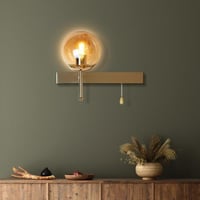 إضاءة حائط مفرد بتصميم بلوري لون ذهبي