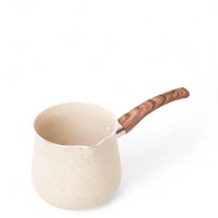 ركوة قهوة جرانيت بمقبض خشبي – سعة 1200 مل