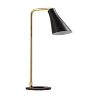 اباجورة طاولة بتصميم مودرن لون اسود وذهبي