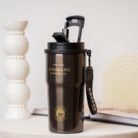 كوب قهوة حافظ الحرارة من الستانلس ستيل لون بني – 5...