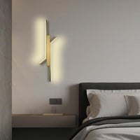 إضاءة حائط بلون انارة اصفر بتصميم مودرن لون ذهبي