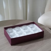 طقم فناجين قهوة بتصميم عصري لون شفاف - 12 حبة