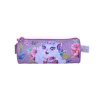 شنطة ترولي مدرسية مع مقلمة بتصميم كرتوني لون بنفسج...