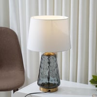 اباجورة طاولة بتصميم مميز لون ابيض ورمادي مقاس 50...