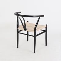 كرسي معدن لون أسود x بيج مقاس 48x41x74 سم