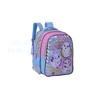 شنطة ظهر مدرسية بتصميم كرتوني لون ازرق ووردي مقاس...