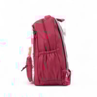 شنطة ظهر مدرسية بتصميم لابوبو لون أحمر مقاس 17 انش