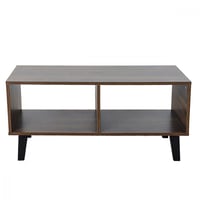 طاولة قهوة خشبية بتصميم عصري - بني