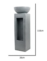 نافورة مياه أنيقة مكونة من طابق واحد باللون الرماد...