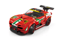 لعبة تركيب بتصميم سيارة سباق باللون الاحمر - 164 ق...