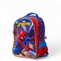 شنطة ظهر مدرسية مع مقلمة بتصميم الرجل العنكبوت لون...