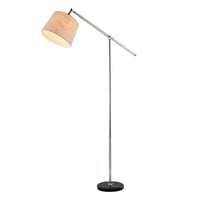 ستاند بتصميم فندقي كروم شيد دائري بيج