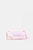 مقلمة دائرية بتصميم شخصية كرتونية للفتيات لون وردي...