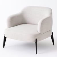 كرسي منجد بالمخمل لون بيج مقاس 53x75x53 سم