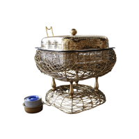 2 سخان طعام بتصميم مميز باللون الذهبى 2 لتر