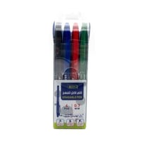 طقم أقلام جيل ضغاط ملونة 0.7 مم - 4 حبة