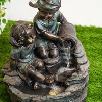 نافورة مياة بتصميم أطفال صغار مقاس 65x50x33 سم