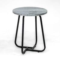 طقم طاولات كنب 1+6 بتصميم عصري وأنيق لون رصاصي