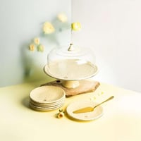 طقم تقديم الكيك 9 قطع بتصميم انيق من روزيت لون ايف...