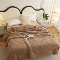 بطانية بتصميم فراشات لون بني مقاس 200x230 سم