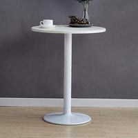 طاولة جانبية بتصميم دائري لون أبيض مقاس 105x60 سم