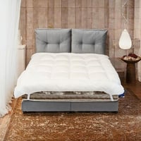 لباد مرتبة مايكروفايبر لون أبيض مقاس 120x200x8 سم