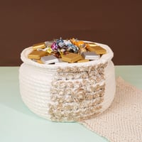 صحن تقديم الحلوى ريزين باللون الأبيض مقاس 20x30 سم