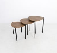 طاوله خدمه بتصميم انيق مميز 3 حبه لون بنى