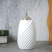 مبخرة سيراميك بتصميم فريد باللون الابيض مقاس 20 سم