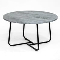 طقم طاولات كنب 1+6 بتصميم عصري وأنيق لون رصاصي