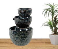 نافورة مياه مضيئة من 3 مستويات علي شكل احواض مزينة...