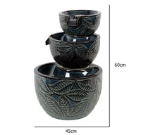 نافورة مياه مضيئة من 3 مستويات علي شكل احواض مزينة...