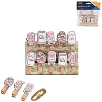 مشابك خشب للديكور بأشكال مختلفة بالوان متعددة