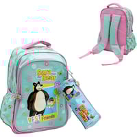 شنطة مدرسية ظهر شكل سارة والدب مع مقلمة لون ازرق و...