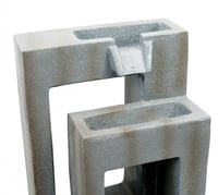 نافورة مياة مضيئة بتصميم عصري لون رمادي مقاس 74x30...